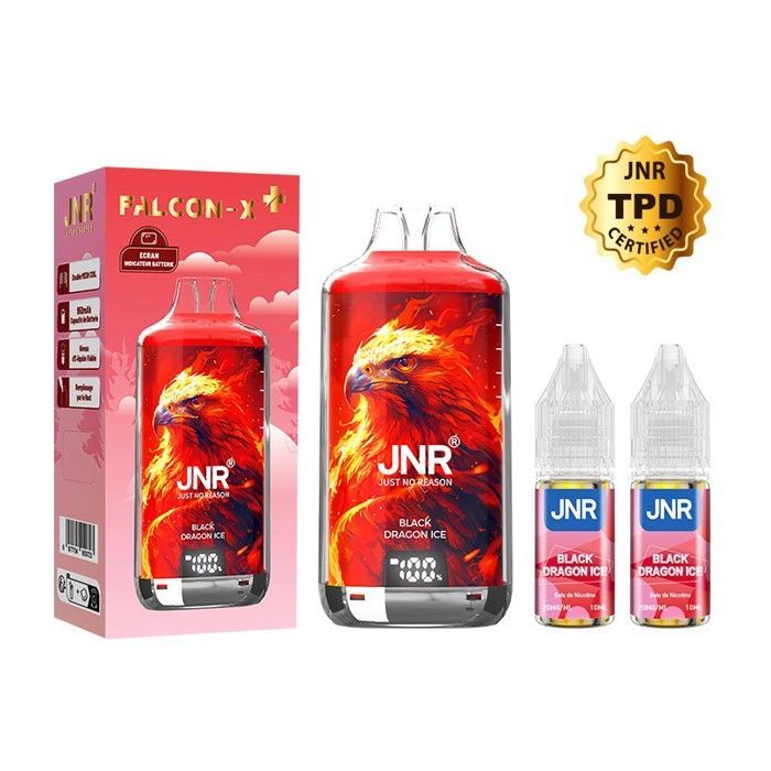 JNR - Kit Black Dragon Ice 28000 puffs 2X10ml - Falcon-X +