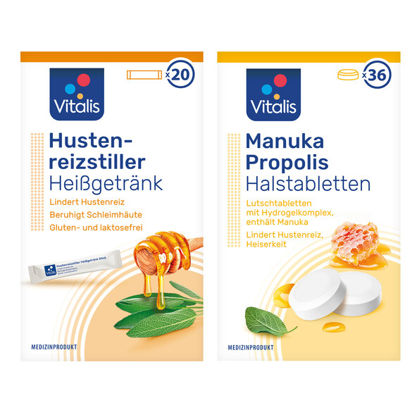 Hostepinner og halspastiller (2 x 2 stk.)