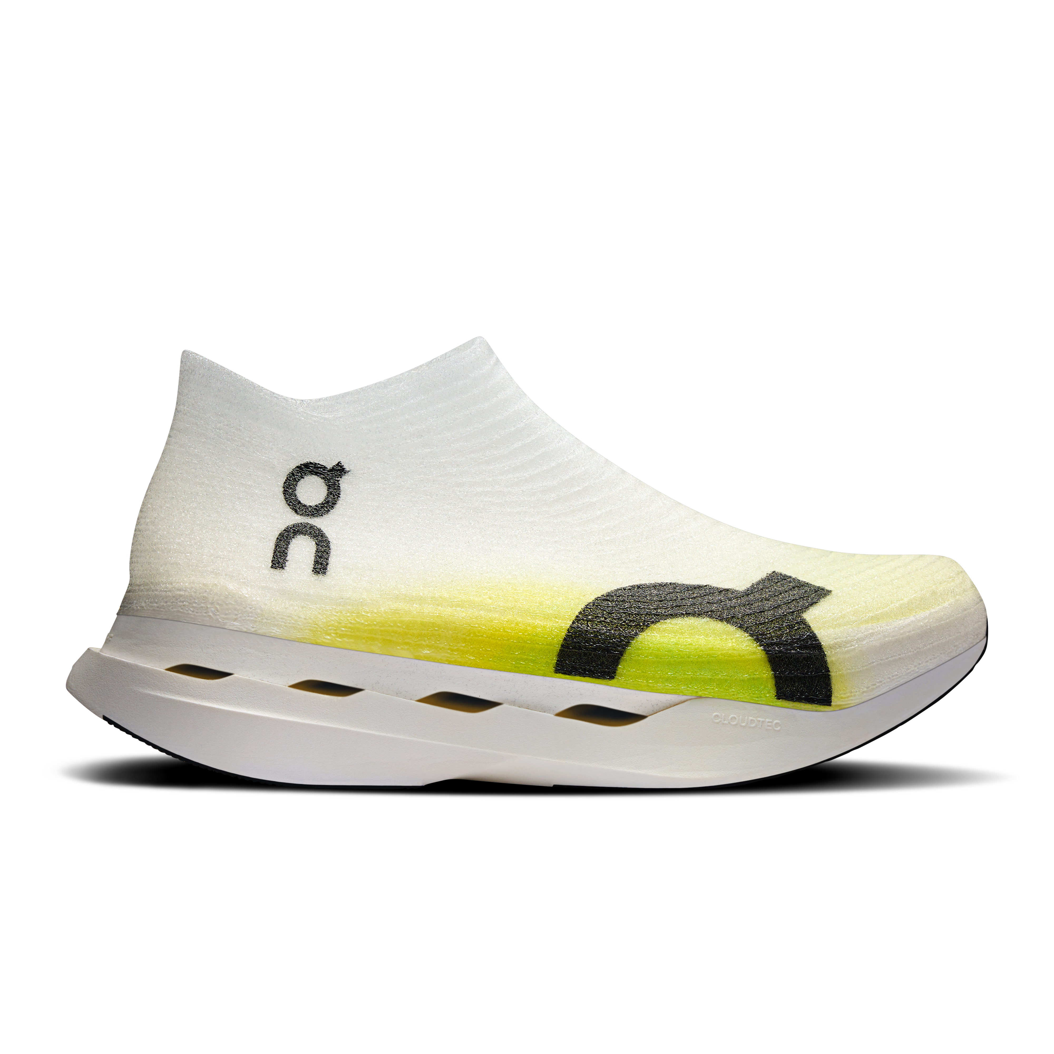 On Cloudboom Strike LS Blanc | Citron vert