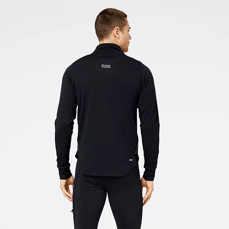 NB Heat Grid Half Zip Hoodie voor heren – Zwart