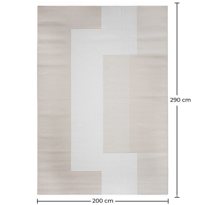 Alfombra grande de diseño contemporáneo y moderno - Beige (290x200 cm) - Bay Beige