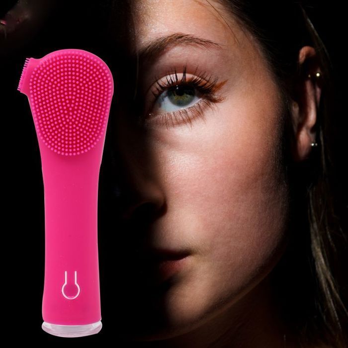 Cepillo de limpieza facial Cenocco CC9085 - Doble cara - Silicona - 5 velocidades