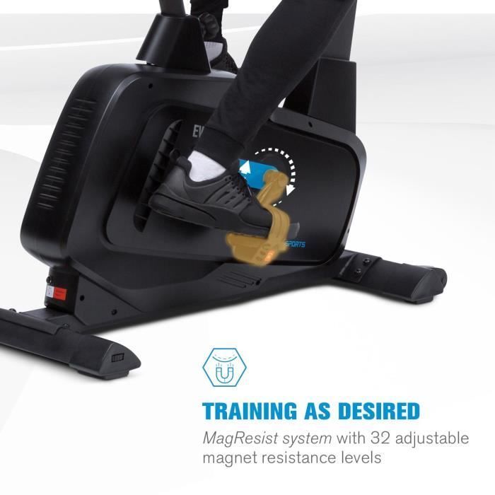 CAPITAL SPORTS Evo Pro Ellittica Silenziosa - Volano da 20 kg - 12 Programmi - Resistenza Magnetica - Nera