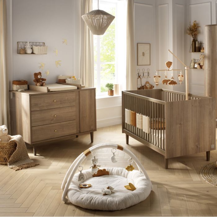 Habitación infantil, cuna convertible y cambiador - MOKKA