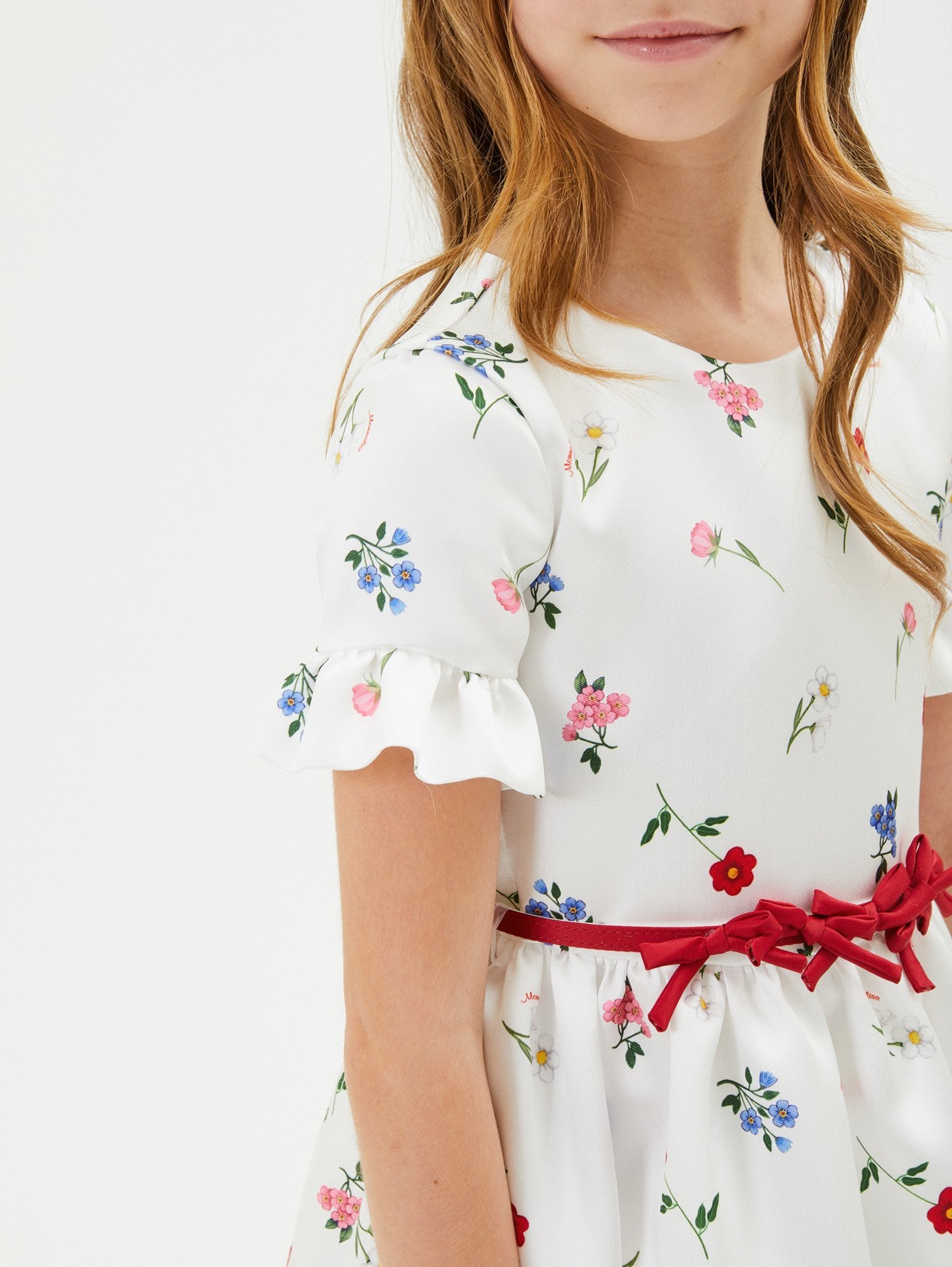 Robe Monnalisa GARDEN PARTY MIKADO à imprimé botanique - Robe cocktail / Robe de soirée - crème/multicolore