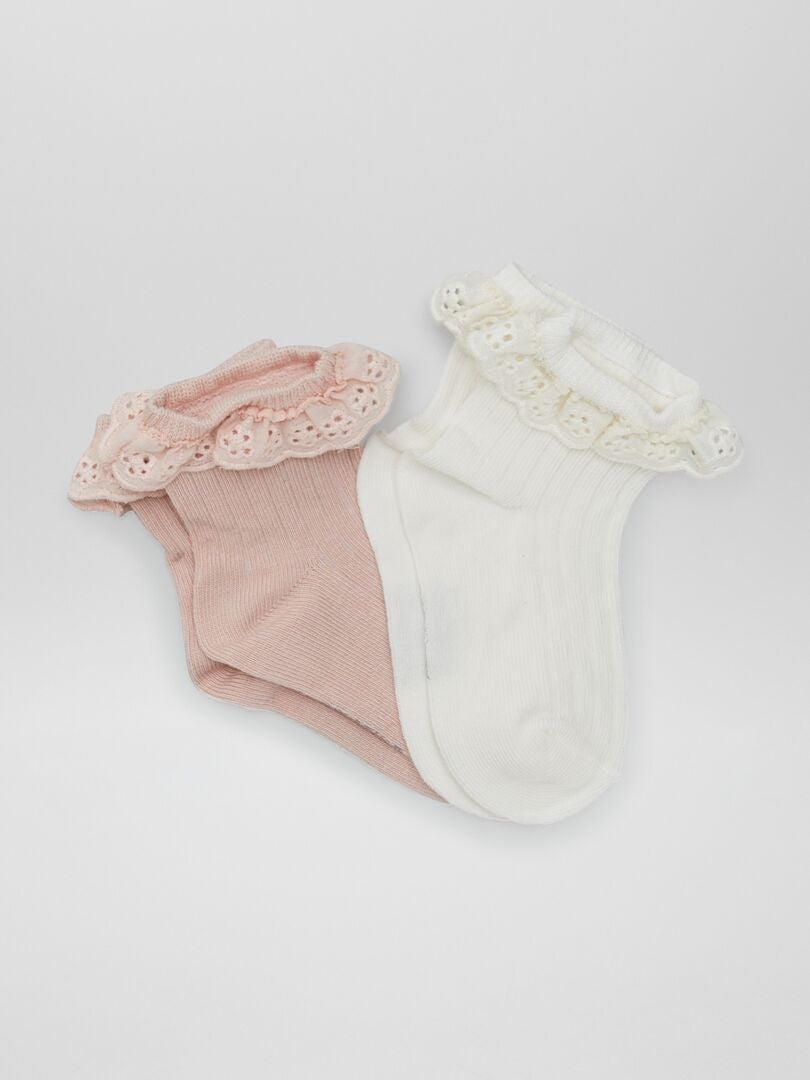 Sett med 2 Ruffle-sokker - ROSA