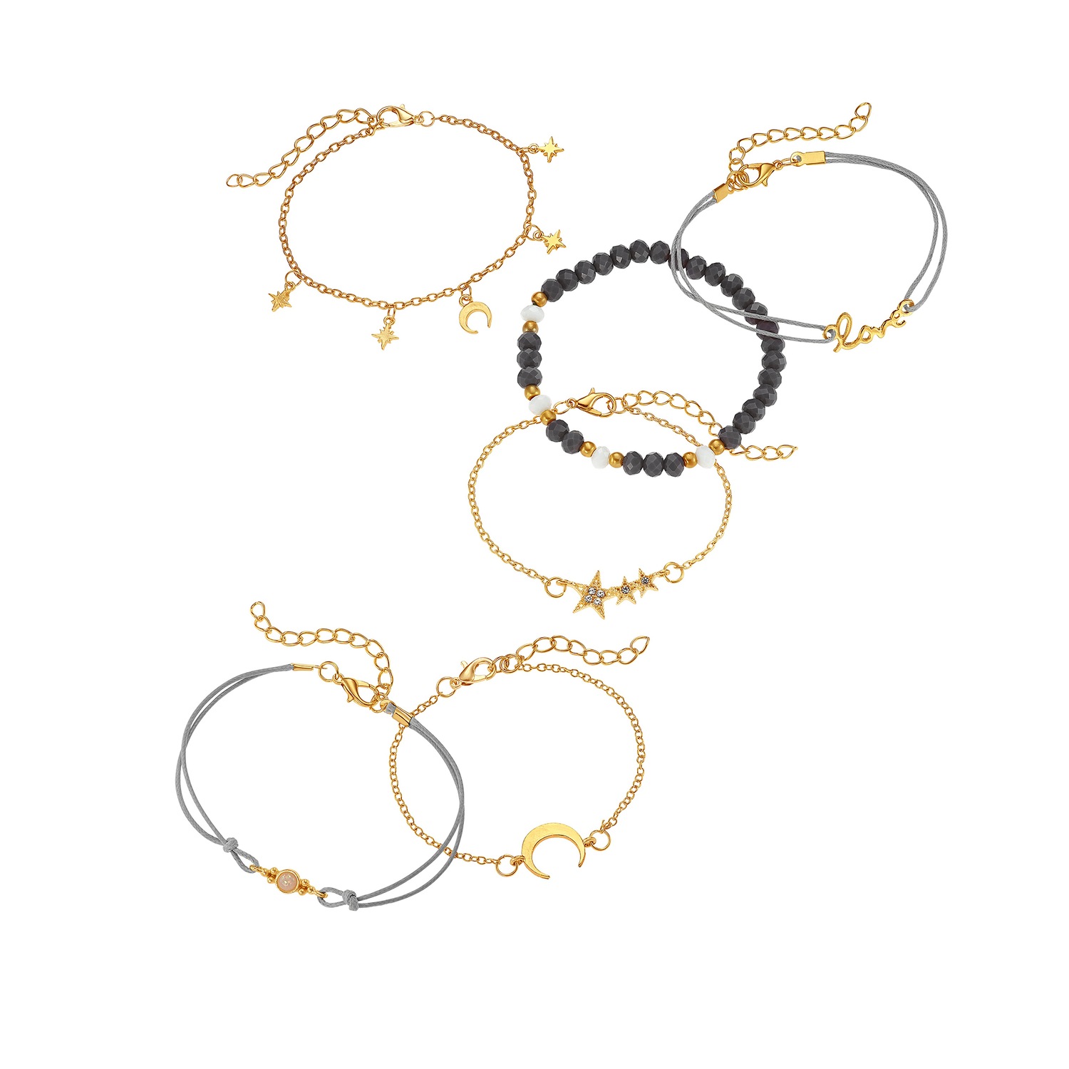 Heideman Bracelet Multi couleur or