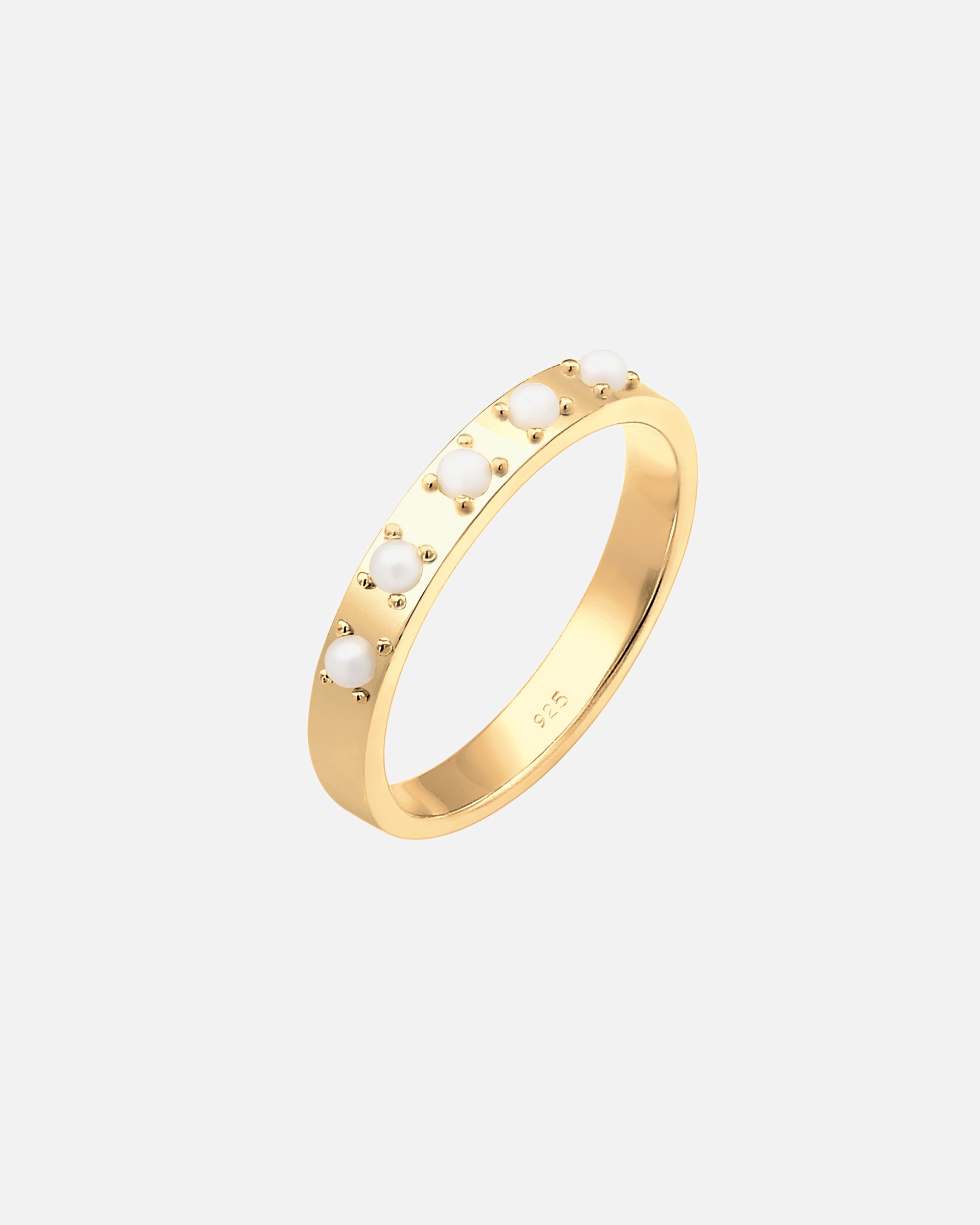 Elli Femme Élegante et Simple avec des perles synthétiques en Argent Sterling 925