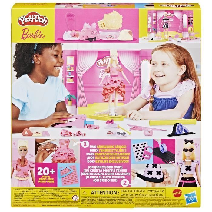Play-Doh Barbie Fashion Show, set de plastilina, para mayores de 5 años.