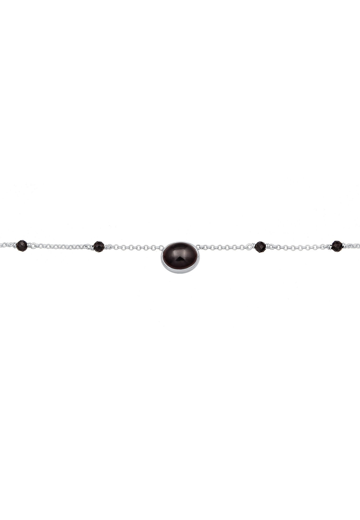 Elli PREMIUM Elli PREMIUM Collier Femmes Choker Perles ovale avec Onyx en argent sterling 925