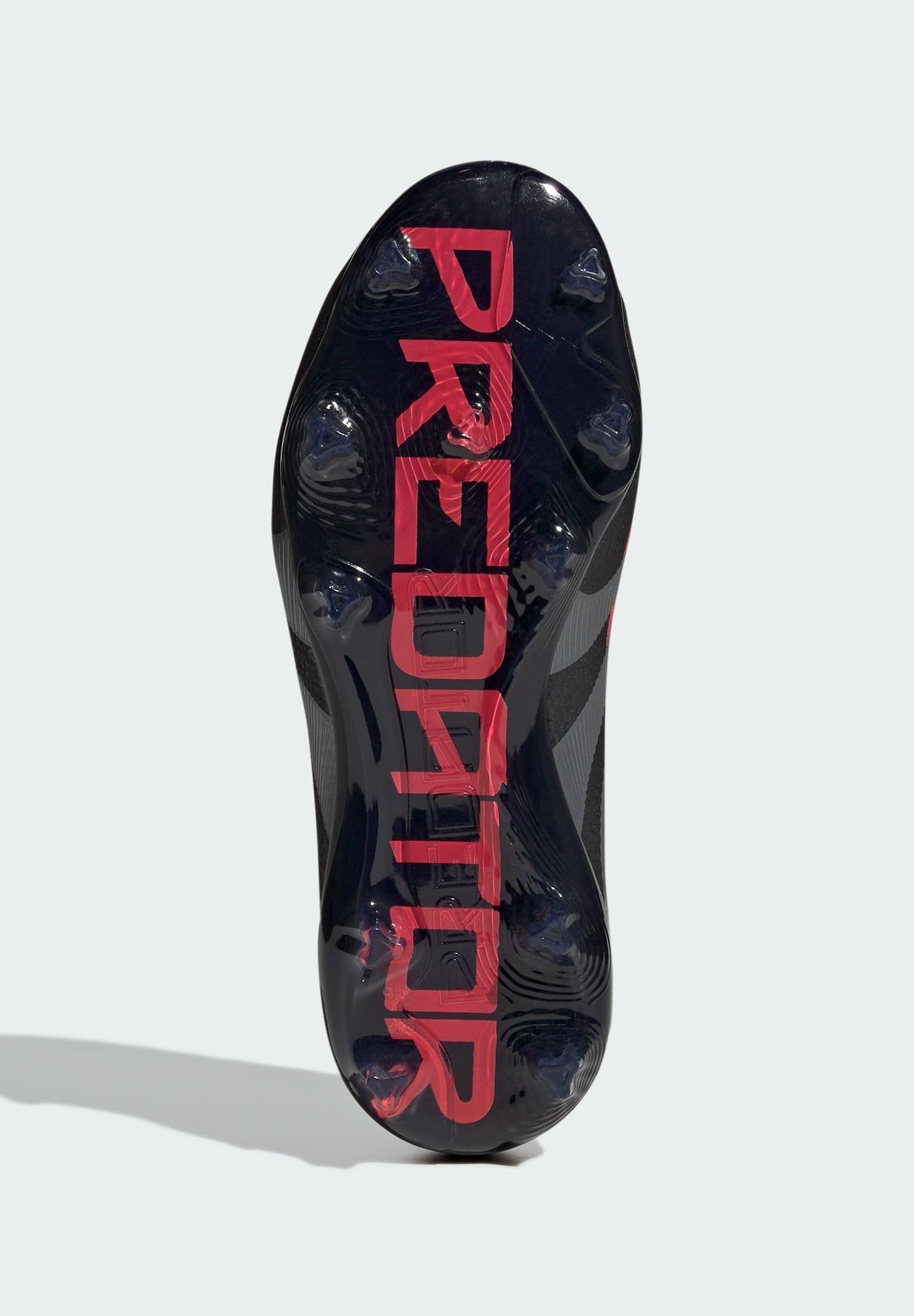 adidas Performance PREDATOR ELITE FIRM GROUND KIDS - Buty piłkarskie na twardą murawę - core black grey four lucid red