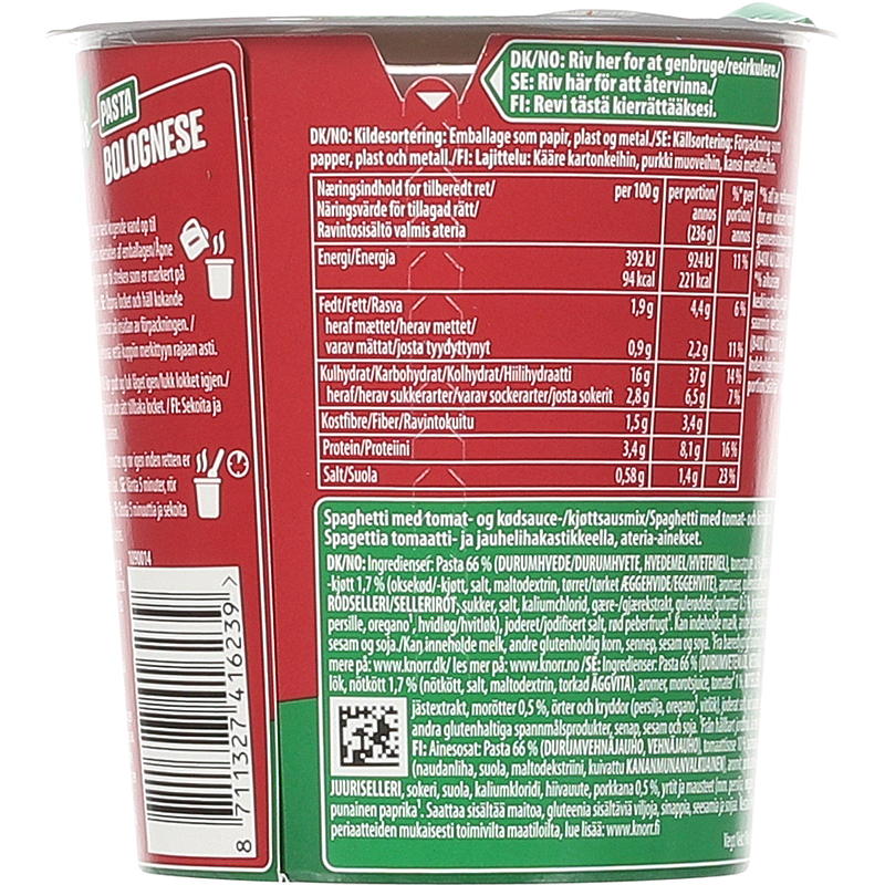 Knorr Bolognese 60 g välipalakuppi Knorr