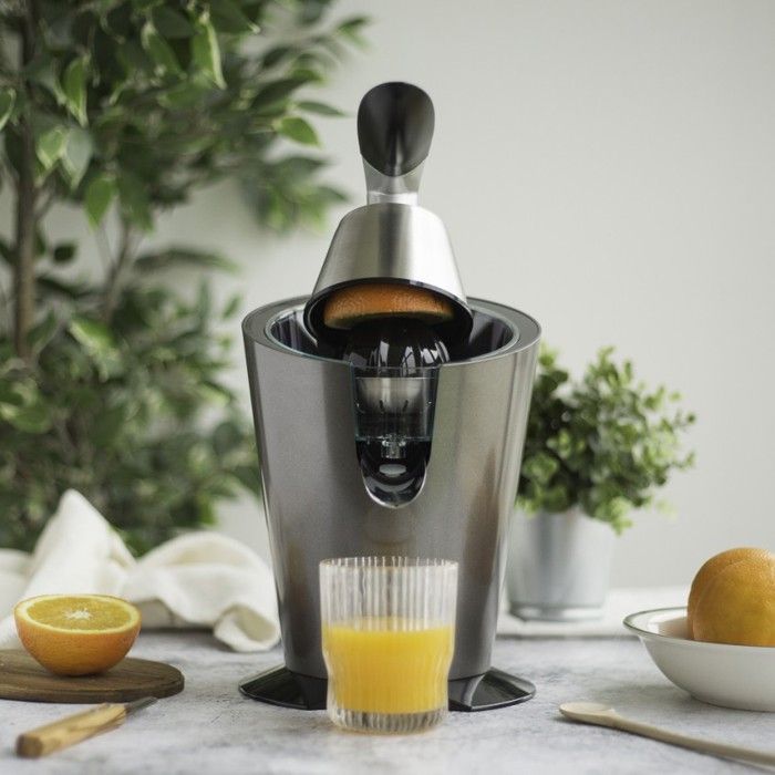 Presse-agrumes Presse Fruits électrique INOX Bras articulé Design puissance 160W en acier inoxydable INOX GRIS
