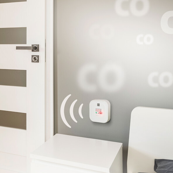 Carbon monoxide detector COA4010 with display, white