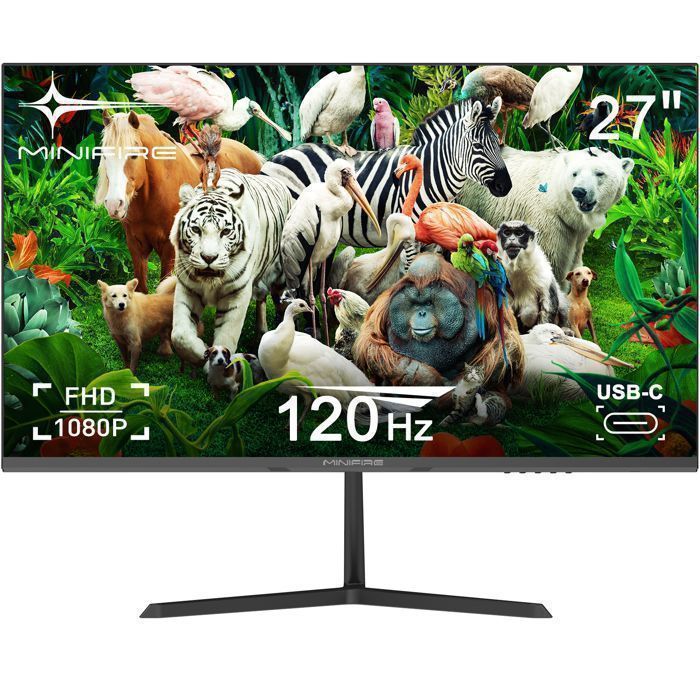 Minifire 27 inch FHD 120Hz monitor - Professioneel pc-scherm met USB-C-poort, 114% sRGB, anti-blauwlichtfilter en HDMI (MF27X3AL)