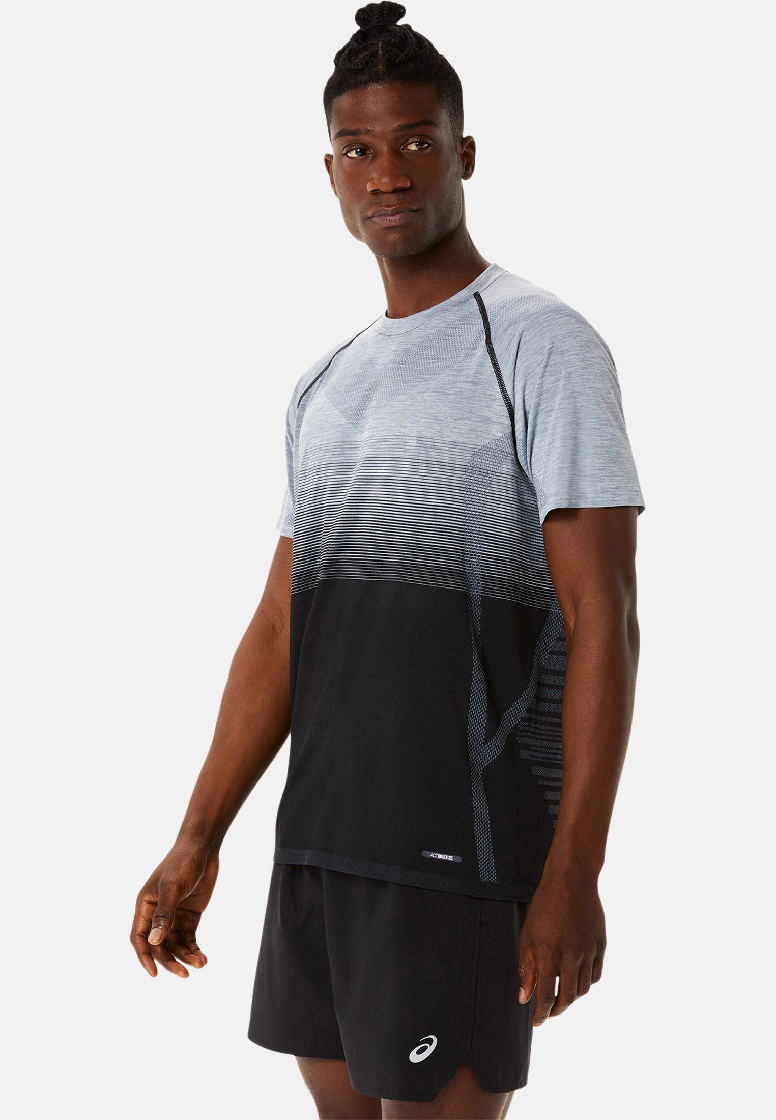 ASICS SEAMLESS SS - Sport T-shirt - Performance Black Carrier Grey