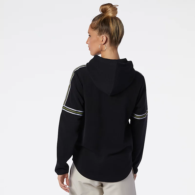 Bluzy z kapturem damskie NB All Terrain Polar Fleece – CZARNE