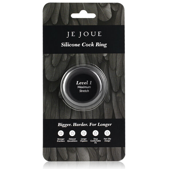 Play Maximum Stretch Silicone Cock Ring Black