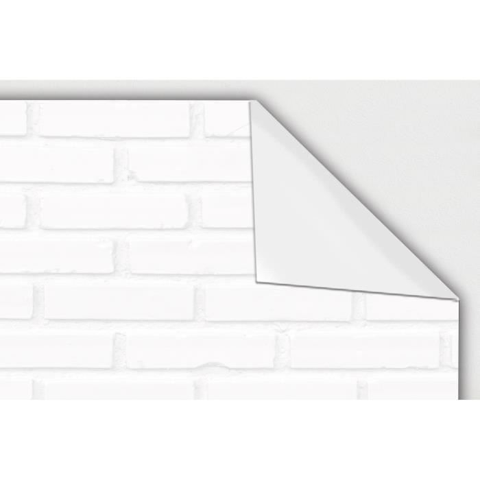 Panorama Crédence Adhésive Cuisine Brique Blanche 40x200 cm - Crédence Adhésive pour Cuisine - Protege Mur Cuisine