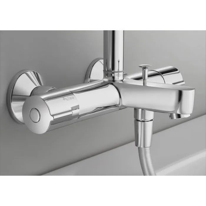 Columna termostática de baño-ducha - Jacob Delafon - JULIO - Cromado - Salida de agua 19 L/min