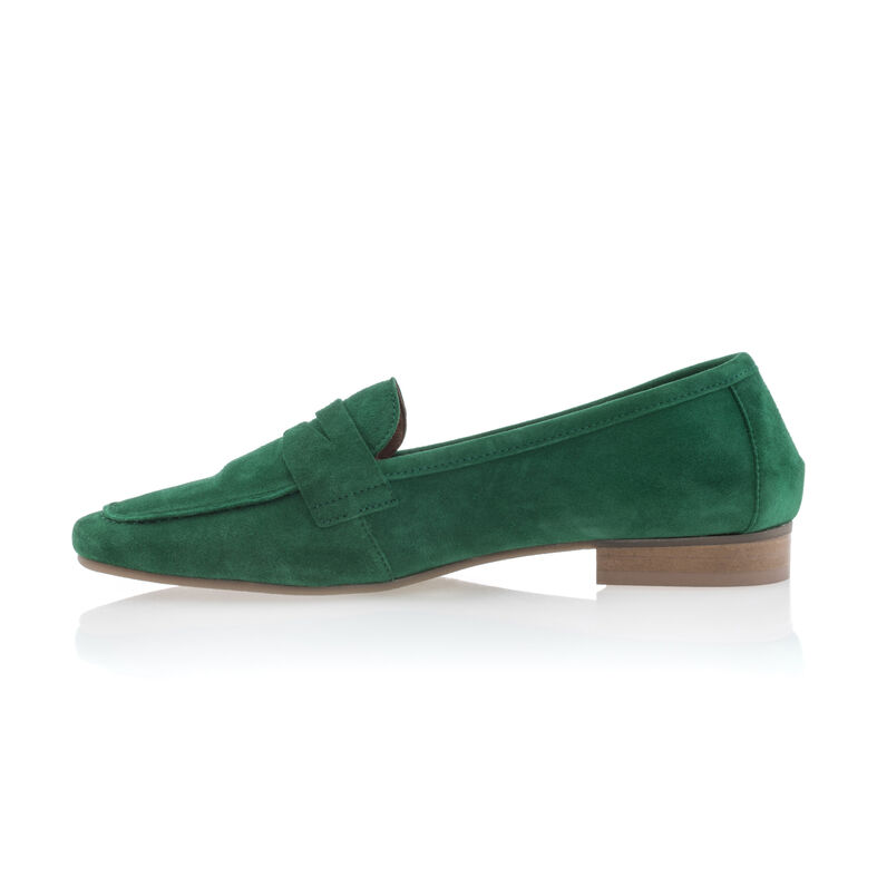 Grüne Damen-Loafer/Bootsschuhe