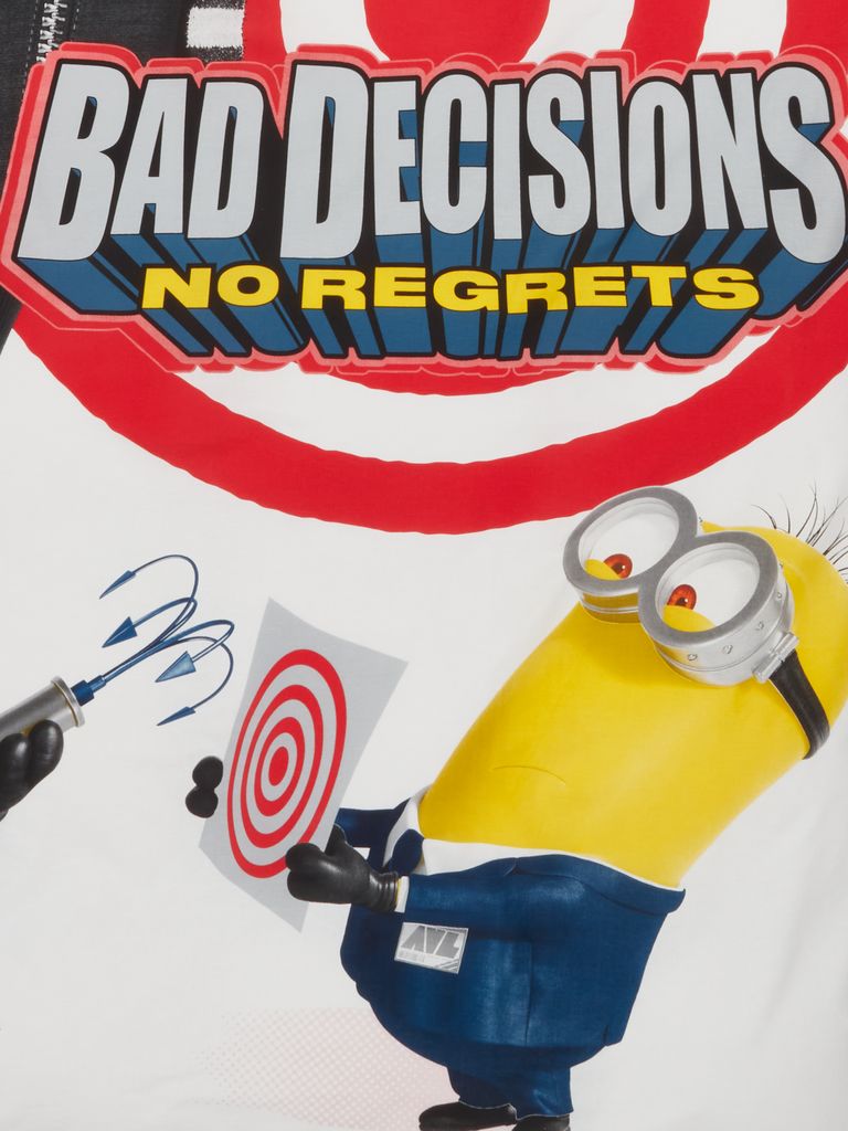 MINIONS patalynės komplektas 140x200 baltas
