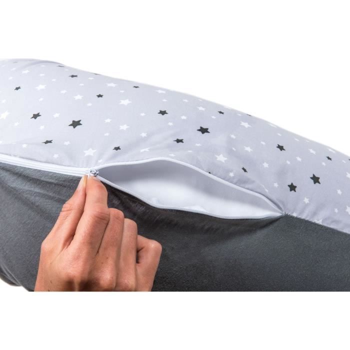 P'TIT LIT Housse coussin d'allaitement - Étoiles - Bleu