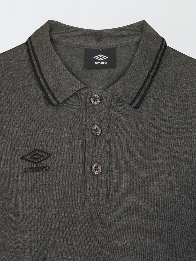 Umbro poloshirt van katoenpiqué - GRIJS