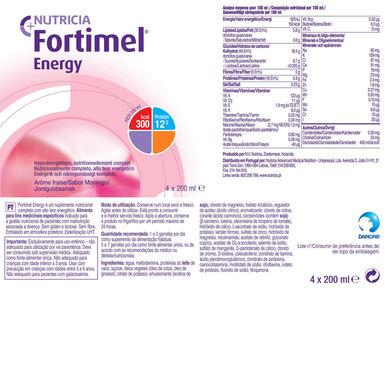 Fortimel Fortimel Energia Mansikka 4 x 200 ml 4 x 200 ml