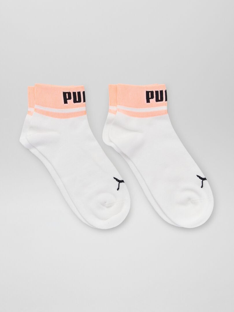 Meias Puma de cano médio - Conjunto de 2 - Bege
