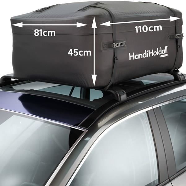 HANDIWORLD HandiHoldall 400 Litros - Caixa de Teto Flexível - Dobrável - Impermeável - Preta