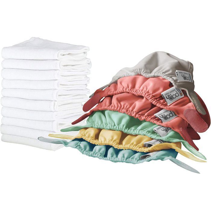 Couches en Bambou Close pour Nouveau-né, Taille 2,3-5,4 kg, 16 pièces