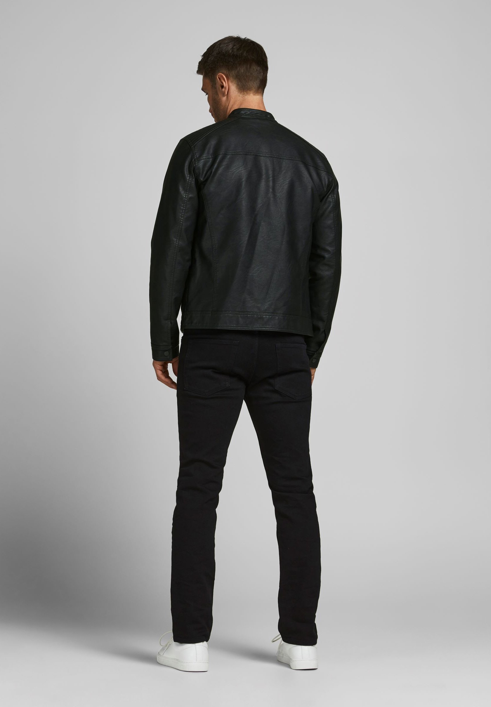 Jack & Jones WARNER NOOS - Dirbtinės odos striukė - juoda