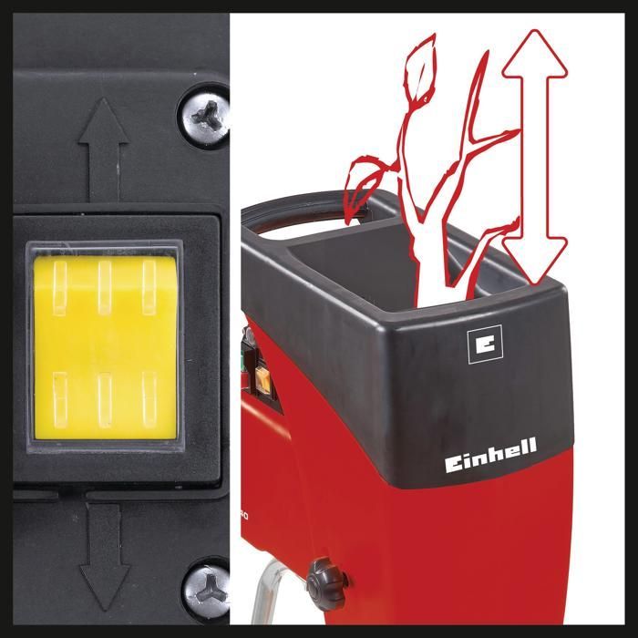 Trituradora de jardín silenciosa Einhell GC-RS 2540 (2000 W, 4000 rpm). Incluye bolsa recolectora de 50 L.