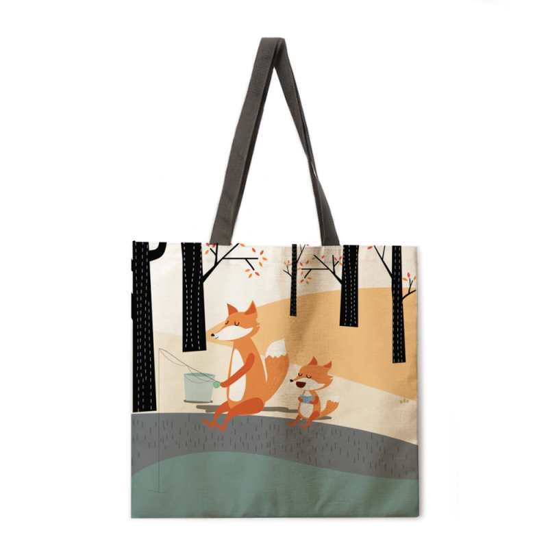 Sacs à bandoulière pour femmes, style plage et shopping, avec motif écureuil des forêts