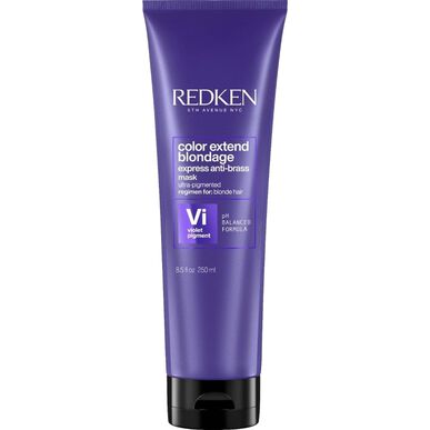 Redken Color Extend Blondage Anti-Brass kaukė, violetinė kaukė šviesiems arba sruogelėmis sruogelėmis dažytiems plaukams, 250 ml