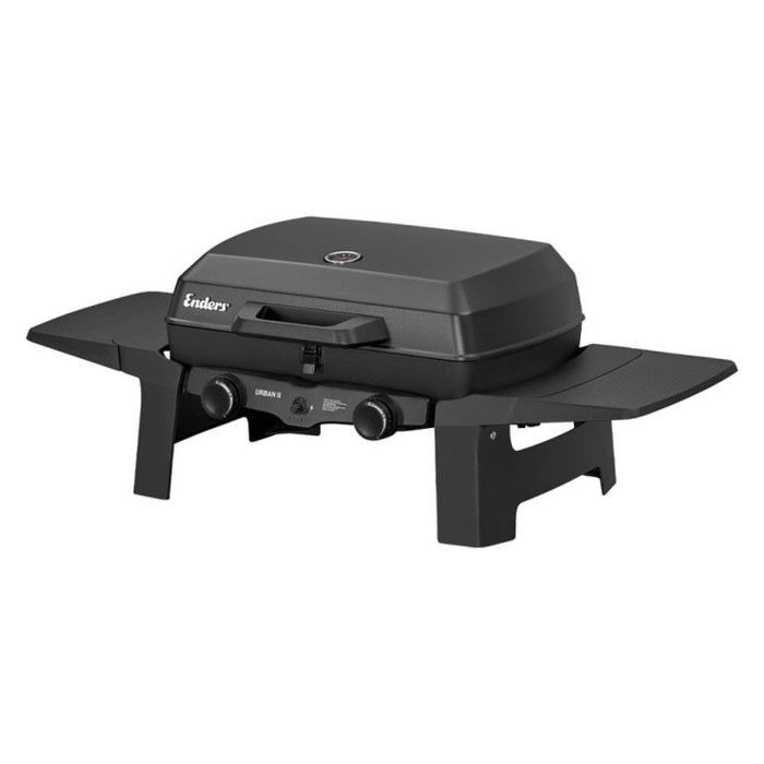 Urban II Pro draagbare gasbarbecue – ENDERS BY FAVEX – 2 branders – 4,4 kW – Gietijzeren roosters – Tuin, terras, camping