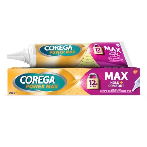 „Corega Power Max Hold + Comfort“ lipni pasta<br>Medicinos prietaisas - 70 g