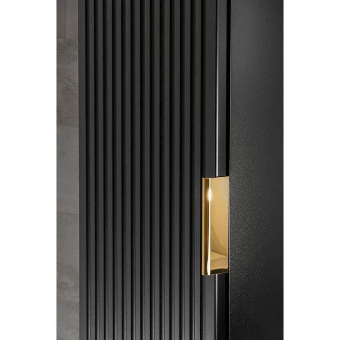 Complete bathroom set with double vanity unit 120 cm + 2 cabinets - Georgia Black