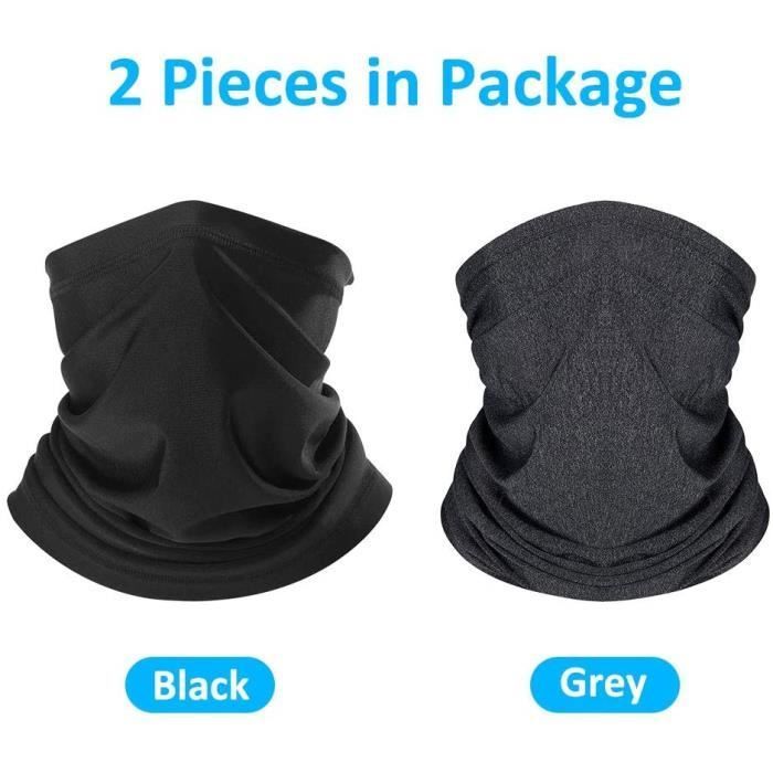 Mascarilla deportiva - Braga para el cuello - Protección UV - Resistente al polvo - 2 unidades