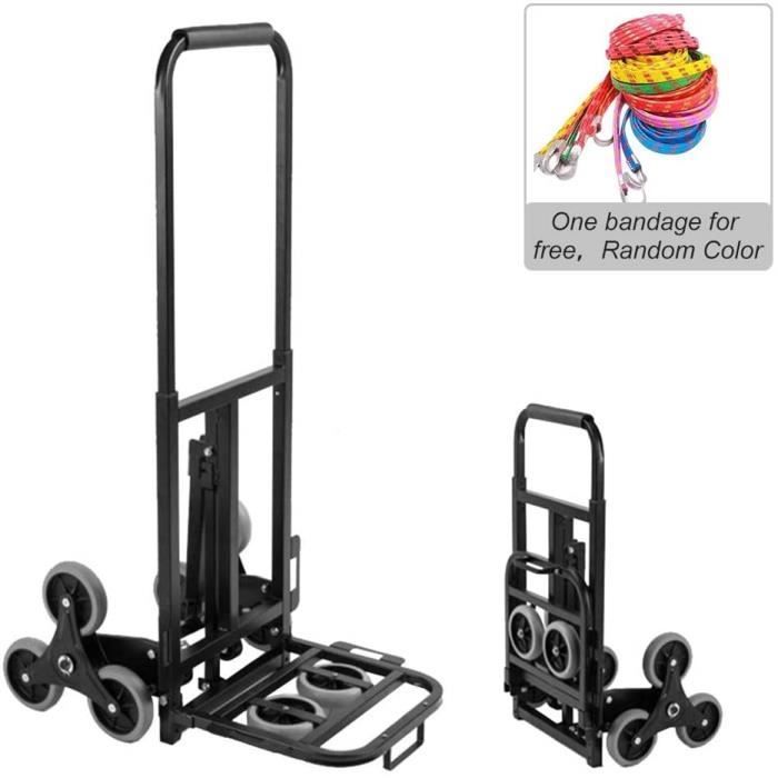 SogesHome Metal Hand Truck - Max. Load 150 KG - Folding Hand Truck, Hand Truck - with 6 Wheels - Black