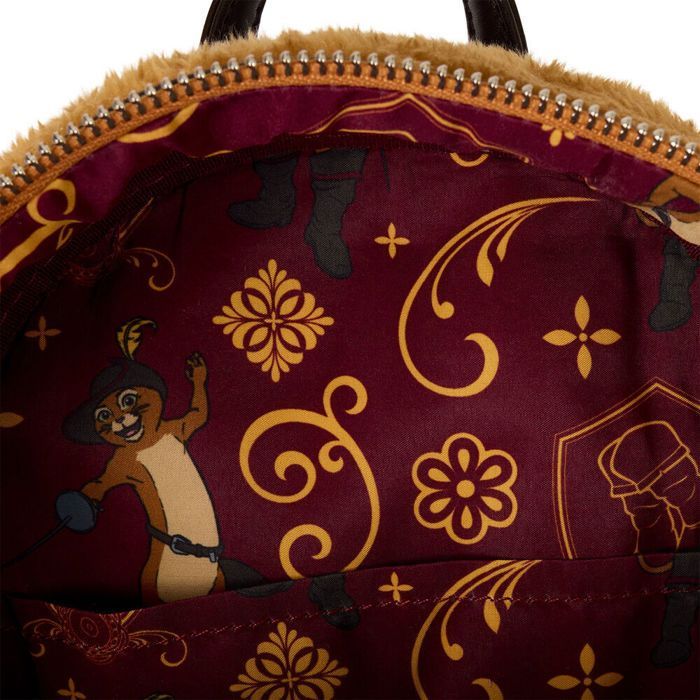 Sac à dos enfant - LOUNGEFLY - Shrek Puss in - Motif Shrek (Puss in) - Marron - Bretelles ajustables