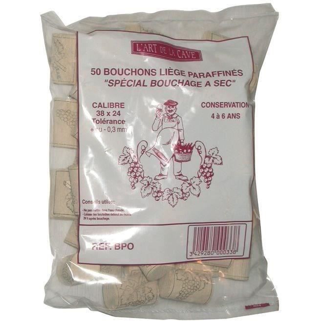 JOCONDI BLOCKERS Cylindriska korkproppar, torra paraffinbelagda, x50 - 38x24 mm