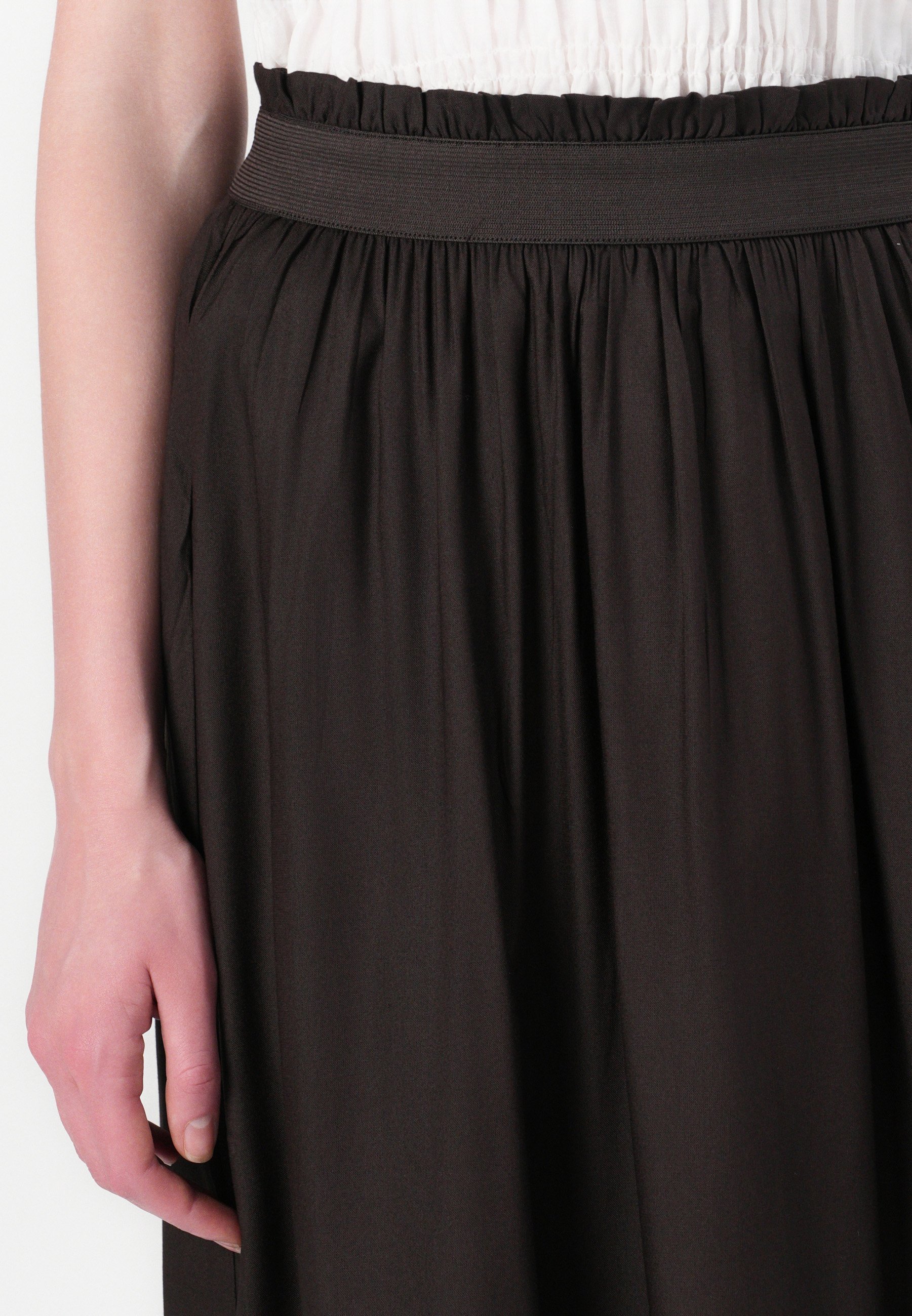 ONLY ONLY VENEDIG PAPERBAG LANGE ROK - Maxi rok - chocoladetaart