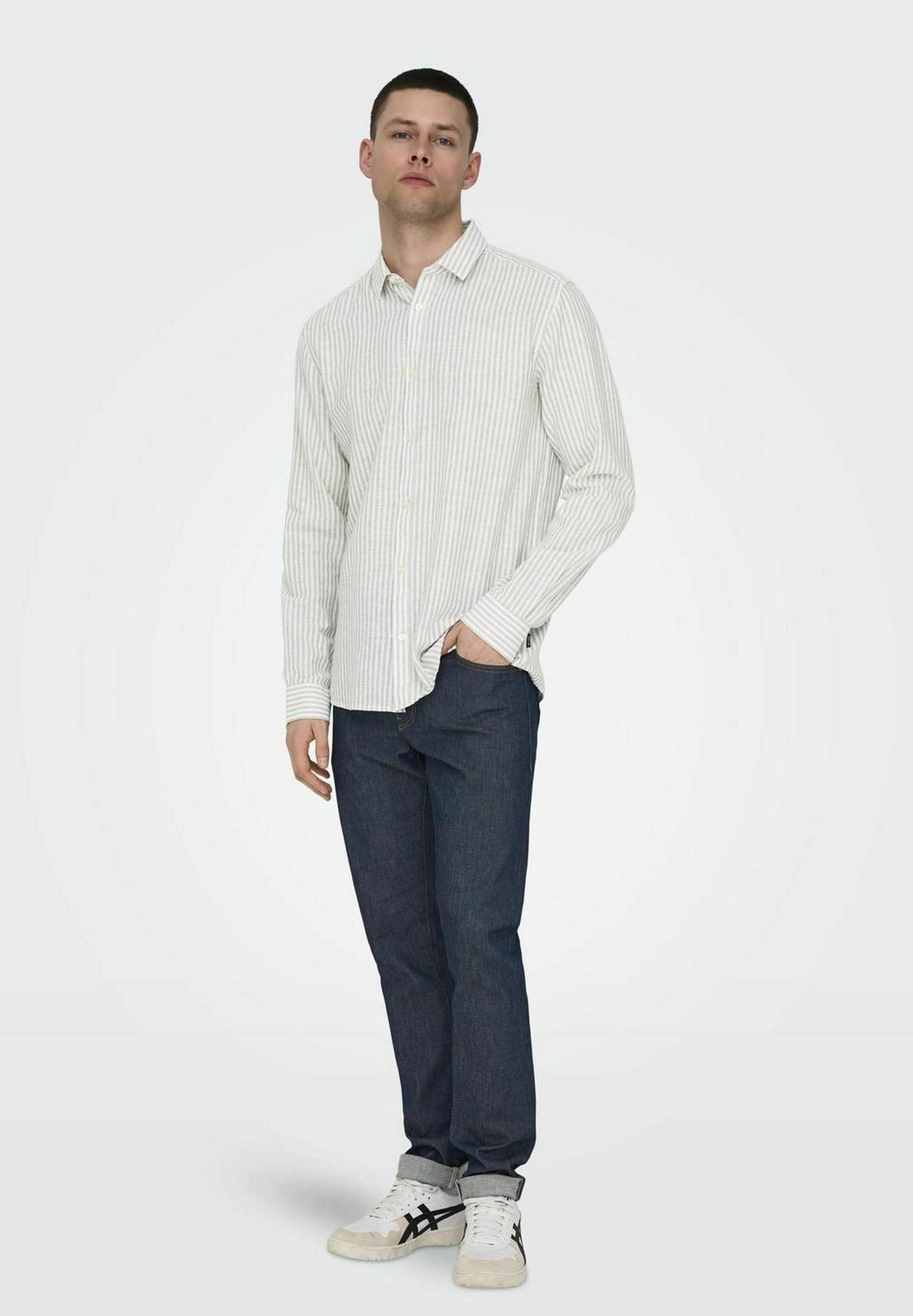 Only & Sons ONSCAIDEN STRIPE SHIRT - Shirt - chinchilla