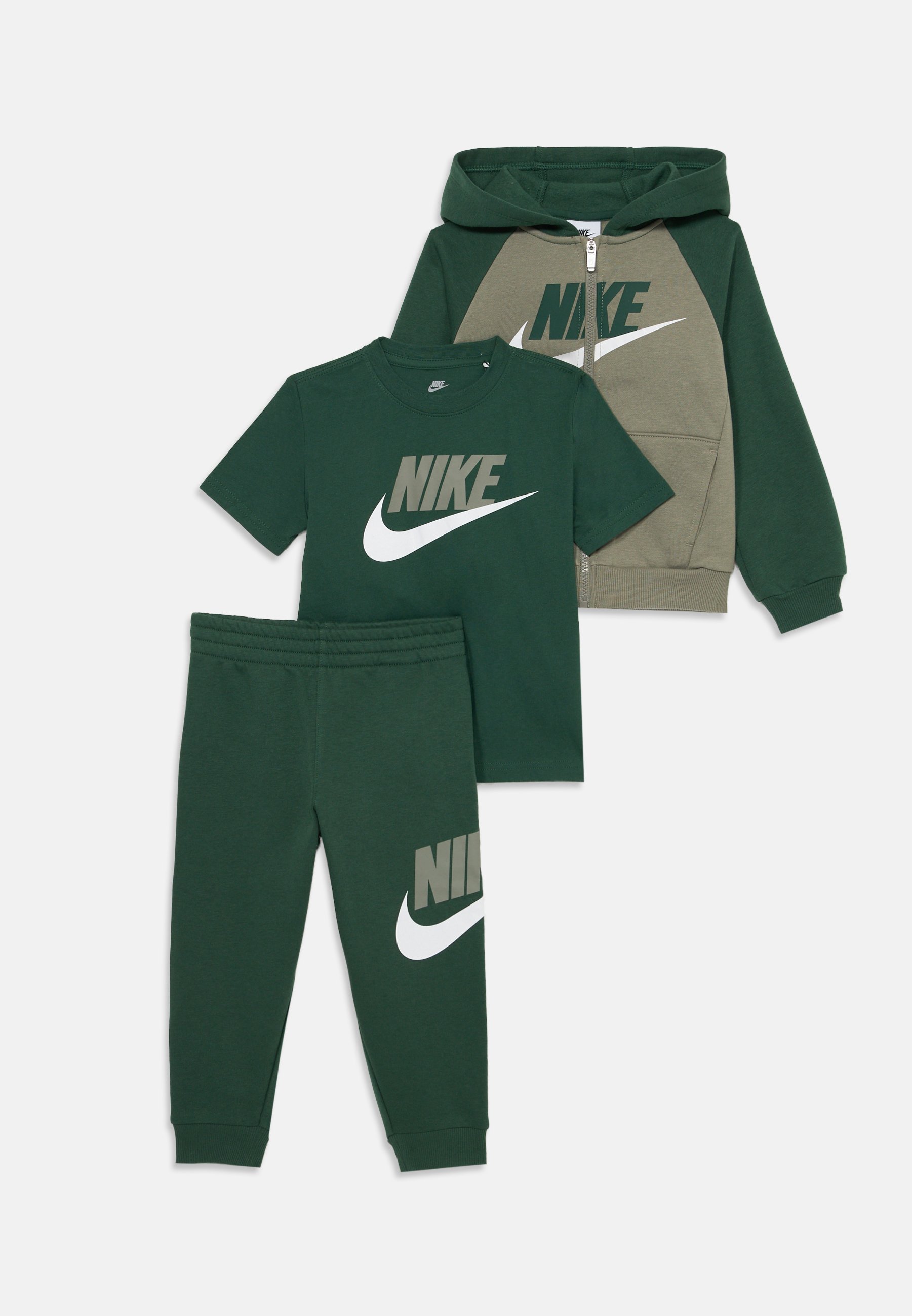 Nike Sportswear COLOR BLOCKED SET UNISEX - Bluza - ciemnozielona