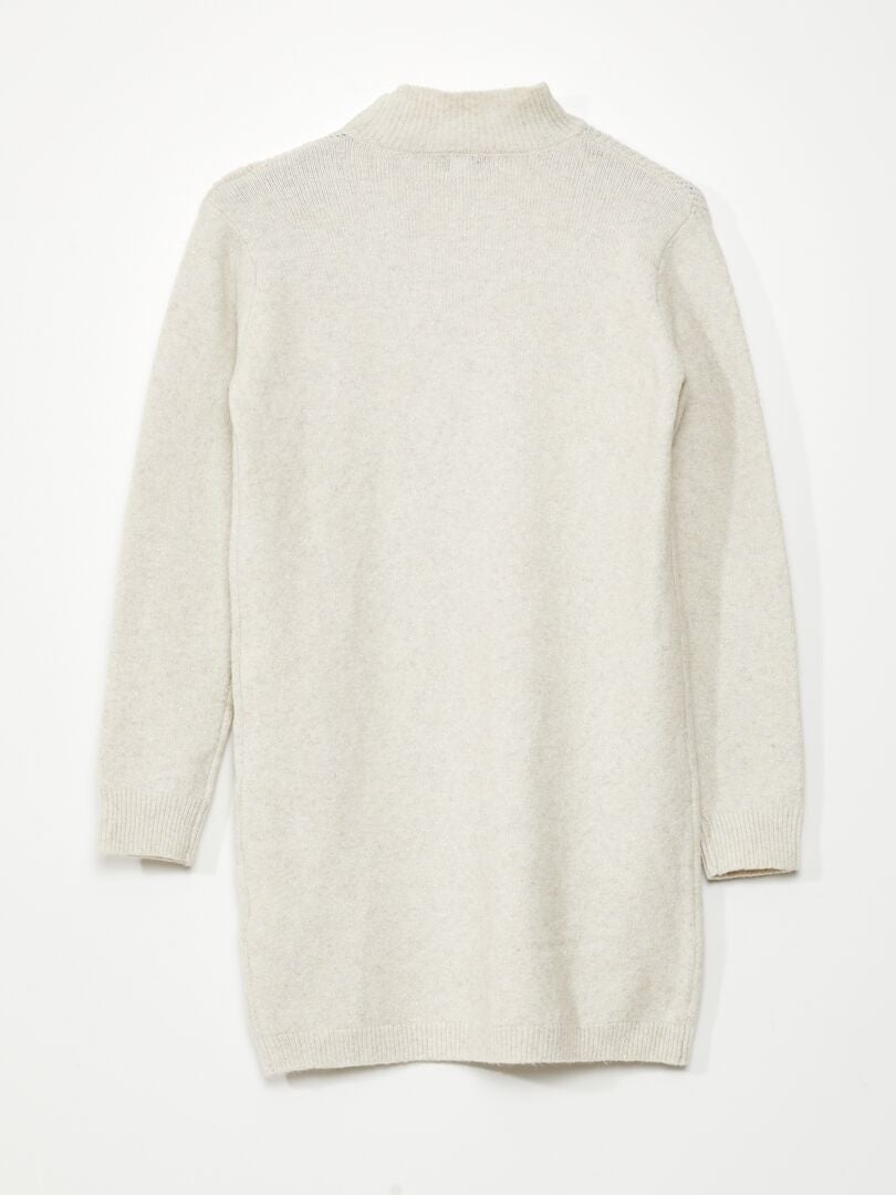 Høyhalset strikkegenser - BEIGE