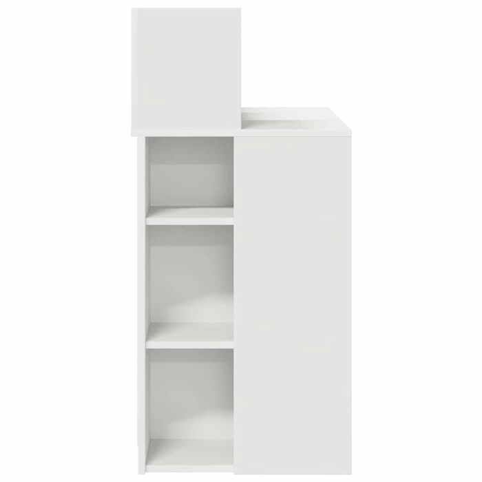 Scrivania vidaXL con contenitore e ripiano, bianca, 90 x 48 x 101,5 cm, 869522