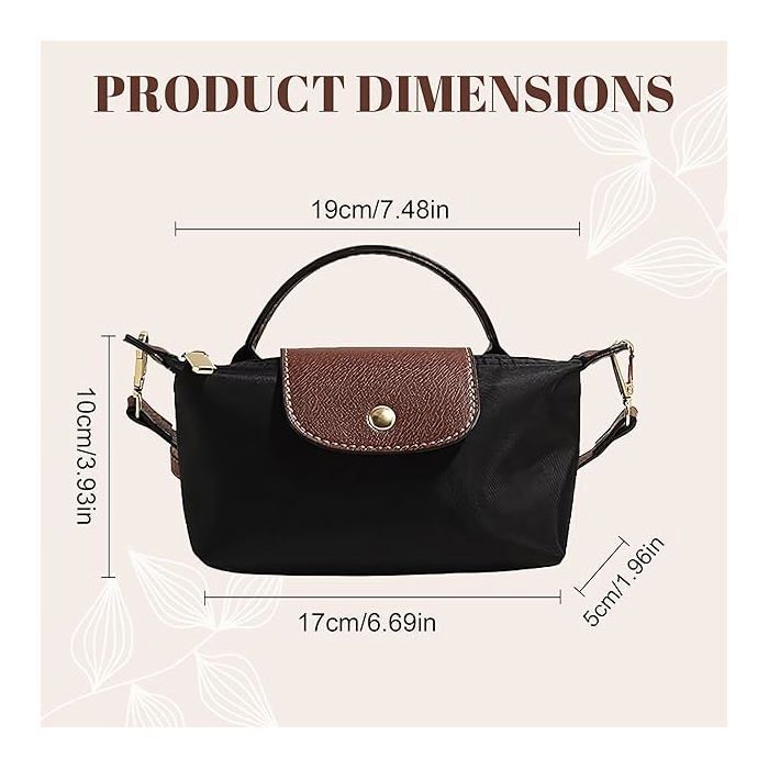Bolso de hombro - OTBACT - Mini bolso de mujer - Compacto 17x10x5cm - Moderno - Negro