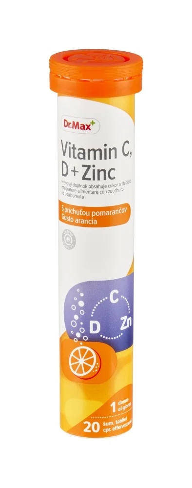 DR. MAX Dr. Max Vitamine C, D+Zn 20 tabletten Effectief immuunsysteem